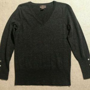 Fenn Wright Manson Women’s Pullover V-neck Wool Sweater Sz L